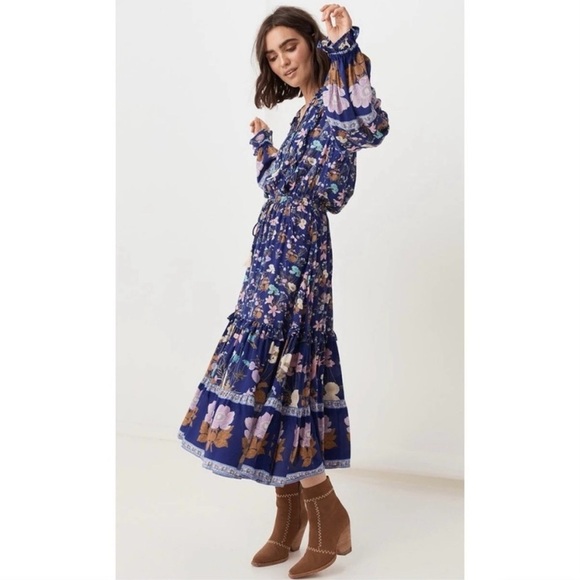 Spell Dresses & Skirts - Spell and the Gypsy Wild Bloom Midi Dress Navy